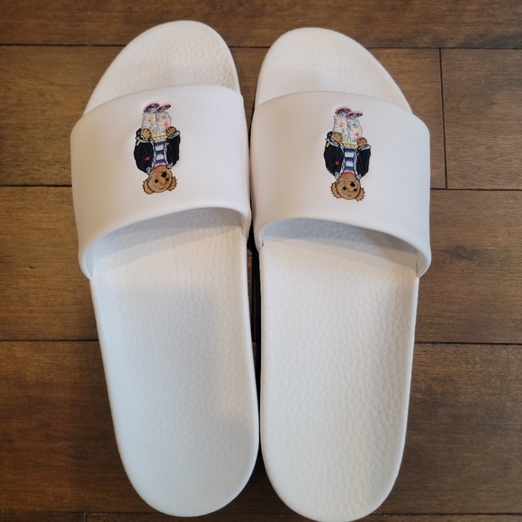 New POLO Ralph Lauren Men's Slide Sandal Slipper "Polo Bear Edition" multiple - Picture 3 of 4